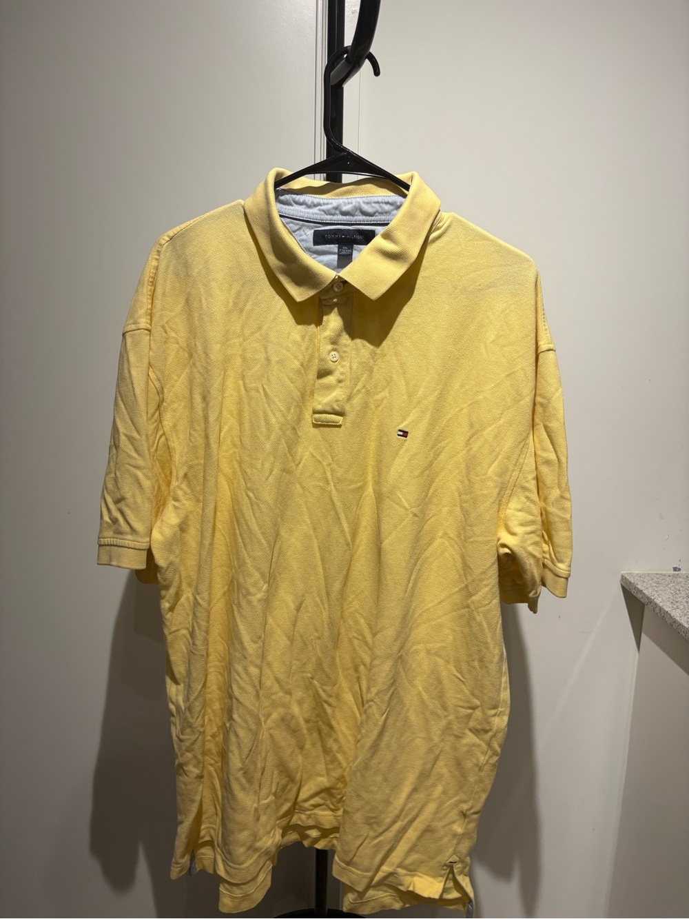 Tommy Hilfiger Pale Yellow Pique Polo